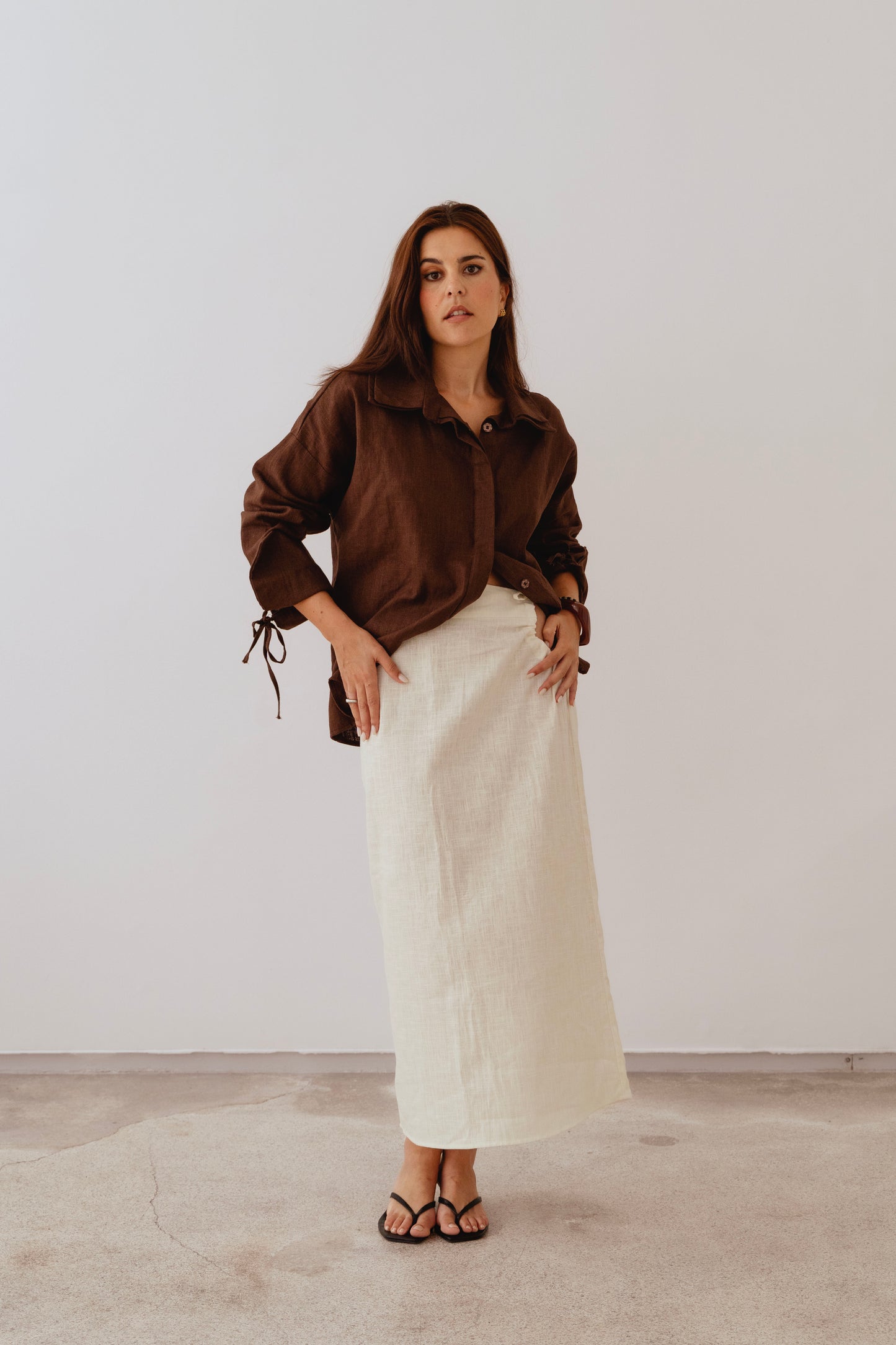TAUPE LAUREN SHIRT