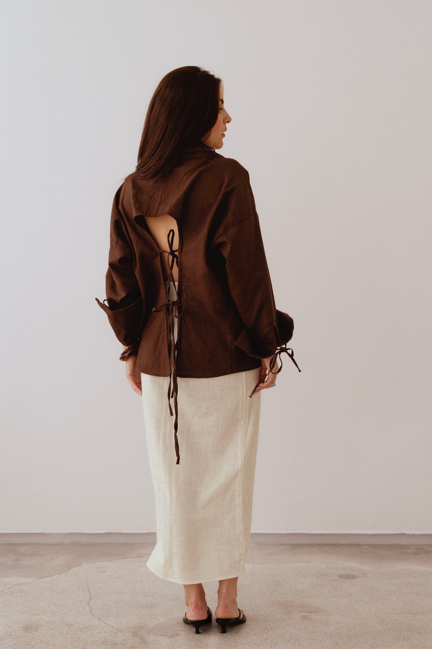 TAUPE LAUREN SHIRT