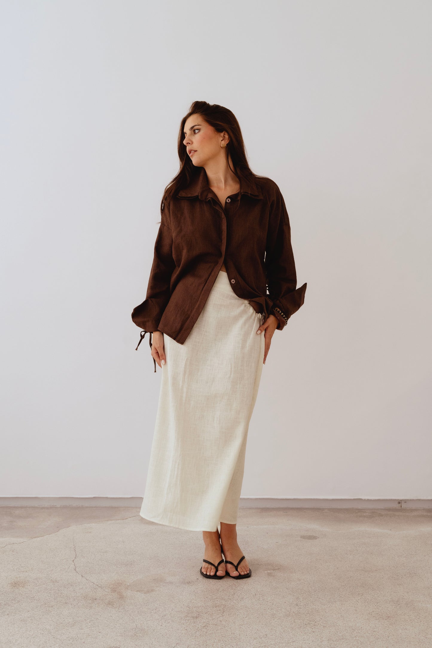 TAUPE LAUREN SHIRT