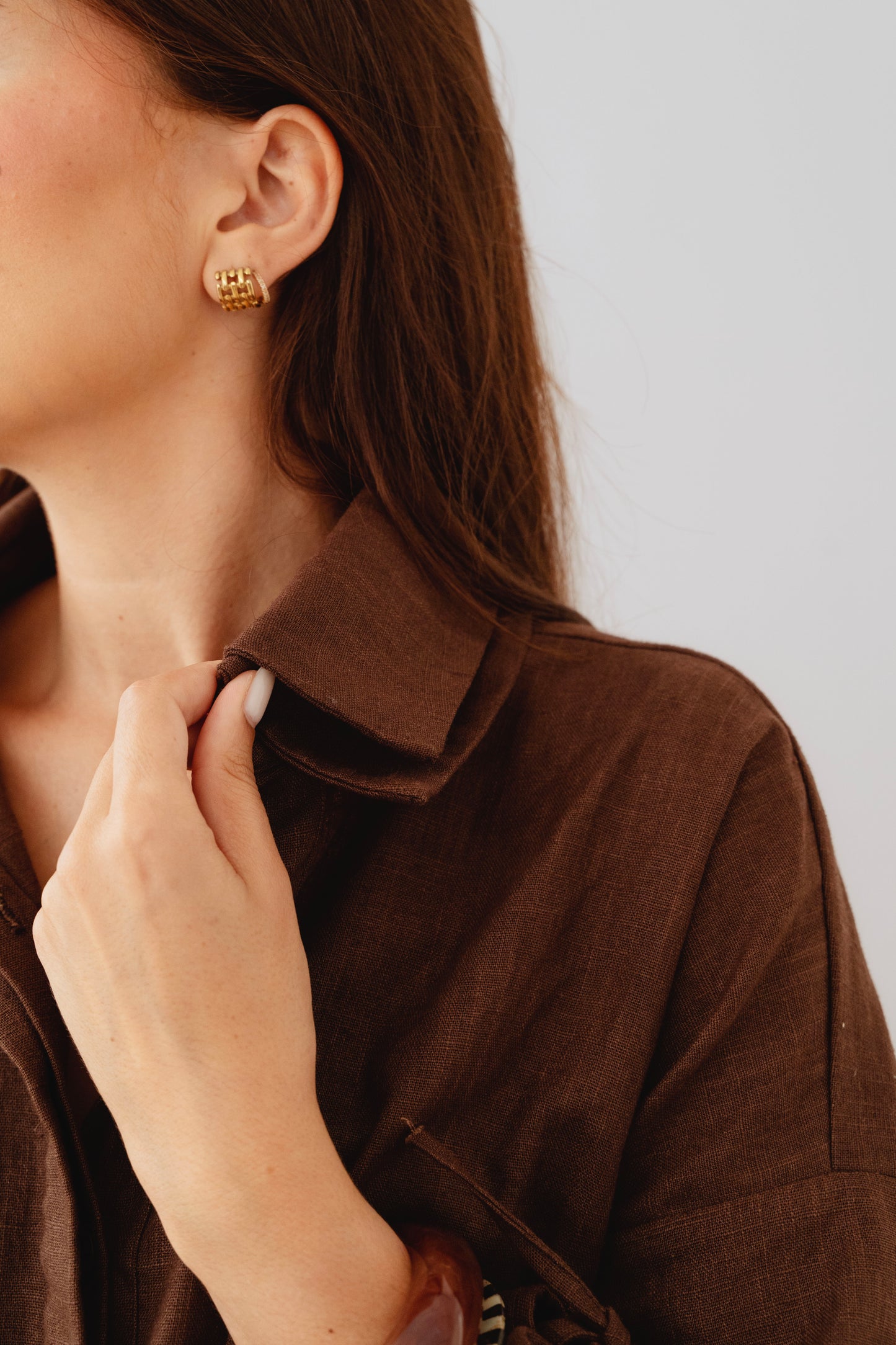 TAUPE LAUREN SHIRT