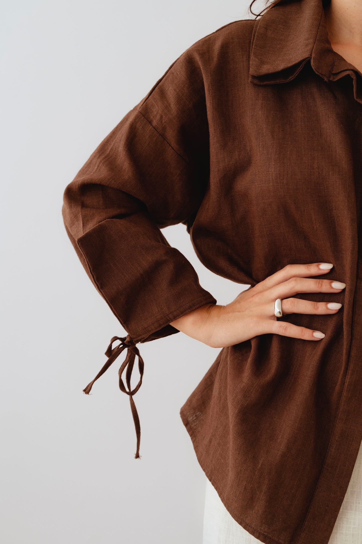 TAUPE LAUREN SHIRT