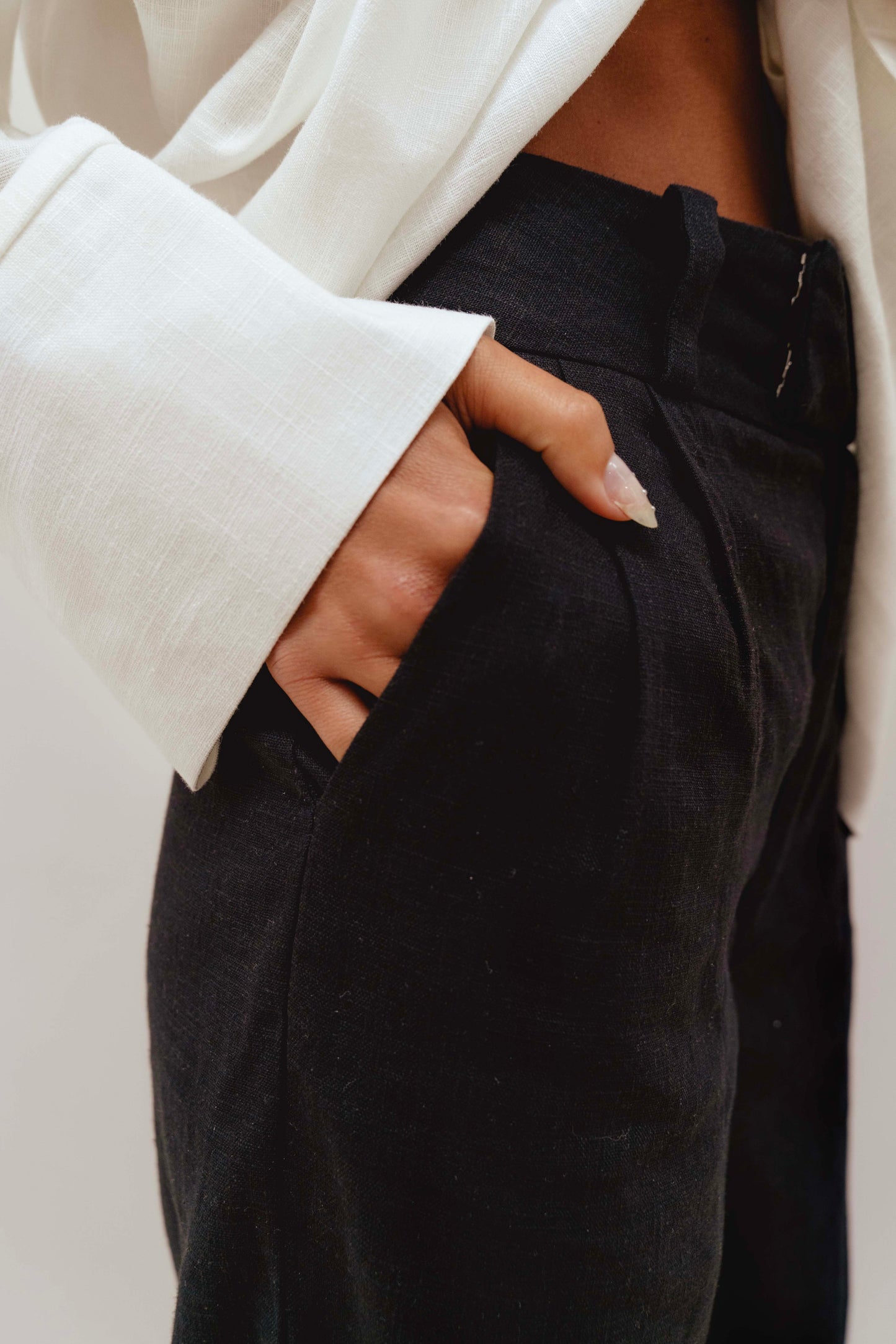 BLACK CLAY PANTS