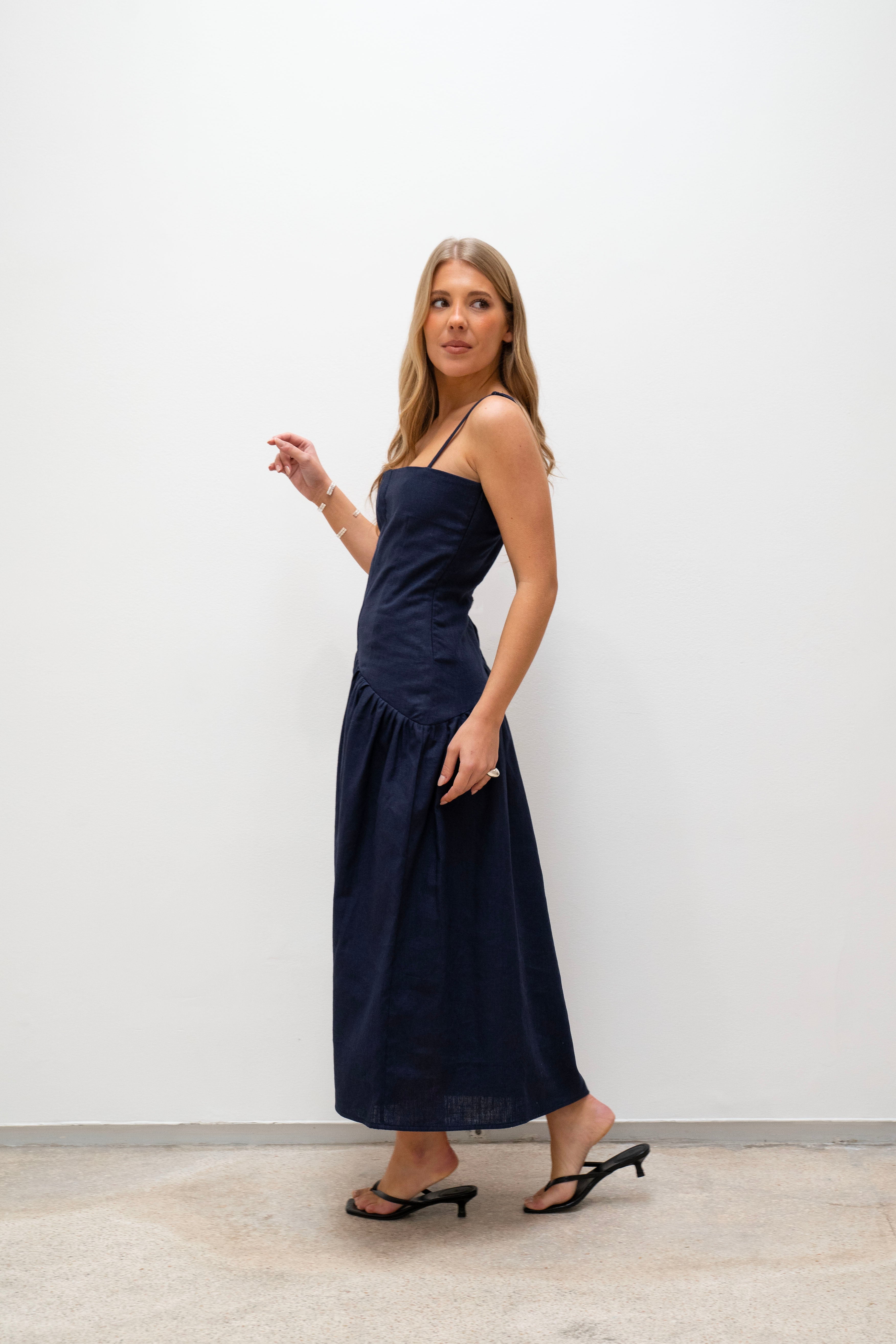 CAMILLE NAVY DRESS