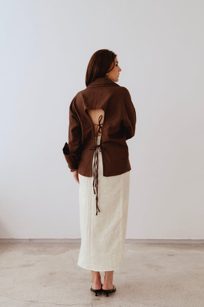 TAUPE LAUREN SHIRT