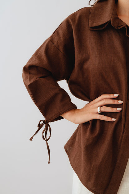 TAUPE LAUREN SHIRT